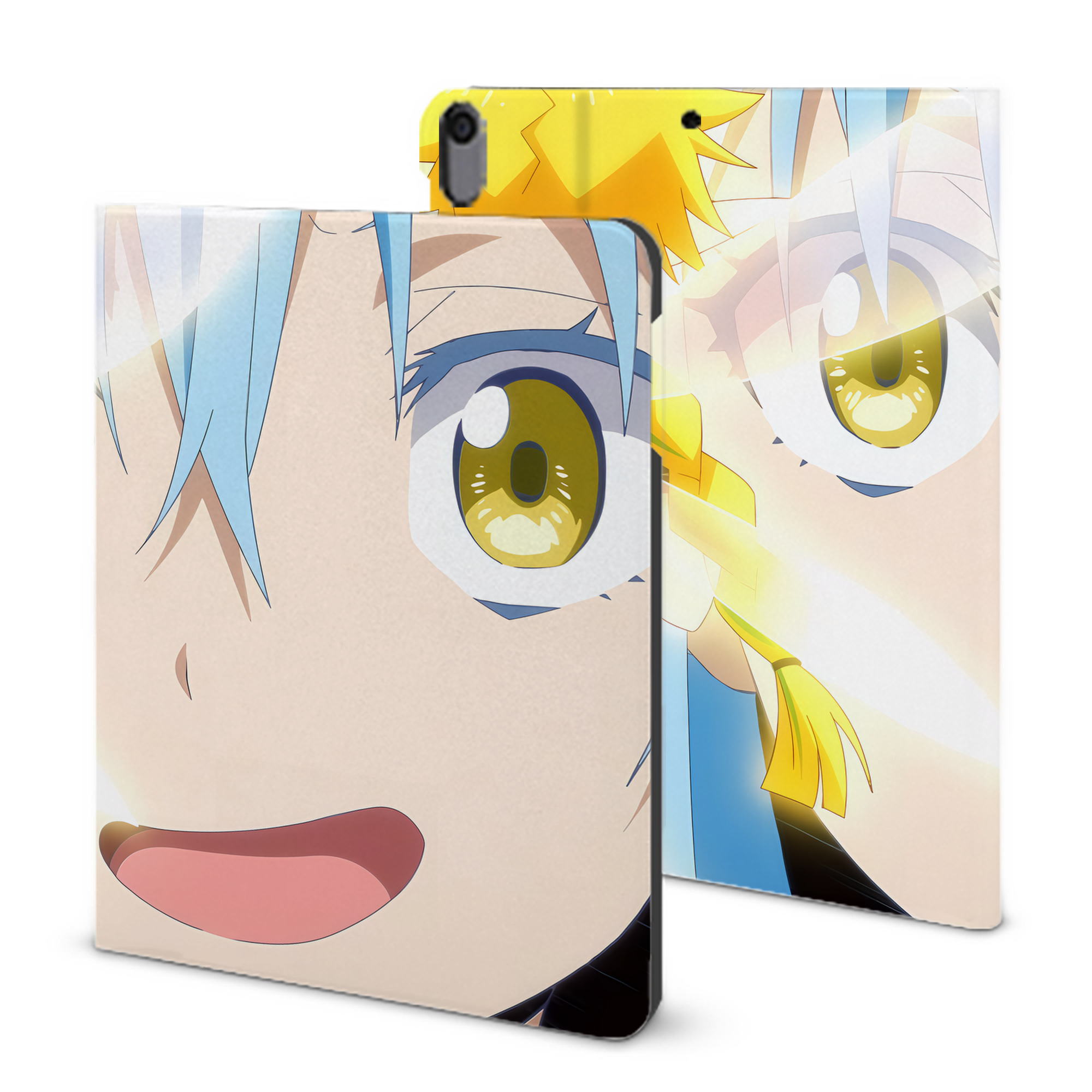 （画像用） 転スラ Regarding Reincarnated to Slime IPad ケース ブック型 PUレザー TPU 耐衝撃 軽量 薄型 ペン収納なし 全面保護 IPad 各モデル対応
